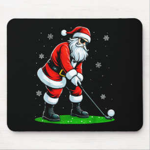 Tapis De Souris Golf de Noël Père Noël Golfeur Noël Drôle de Noël