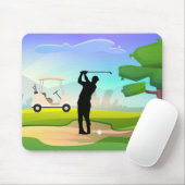 Tapis De Souris Golf Mousepad avec Golfer Swing (Avec souris)