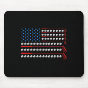 Tapis De Souris Golf Patriotique Drapeau Usa Clubs De Golf 4 Juill