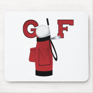 Tapis De Souris Golf rouge de sac de golf