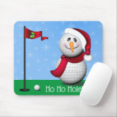 Tapis De Souris Golf Snowman Ho Ho Hole! (Avec souris)