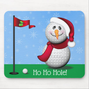 Tapis De Souris Golf Snowman Ho Ho Hole!