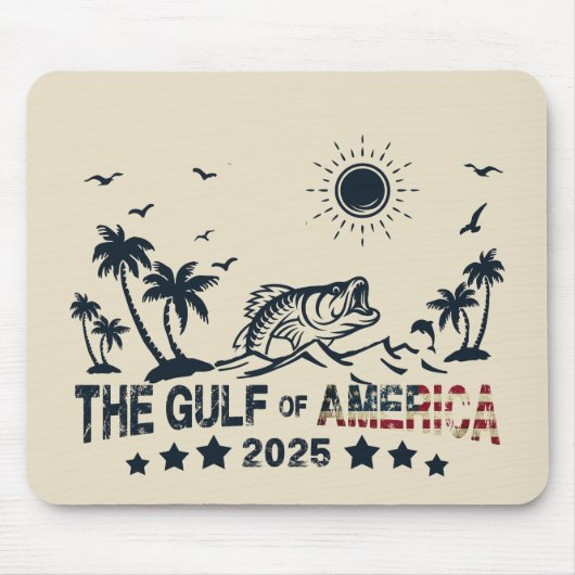 Tapis De Souris Golfe d'Amérique pêche drapeau patriotique américa (Devant)