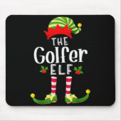 Tapis De Souris Golfer Christmas Elf Matching Pajama X-mas Party (Devant)