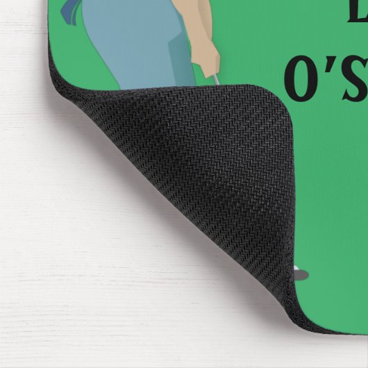 Tapis De Souris Golfer Putting Ball Thème Vert (Coin)