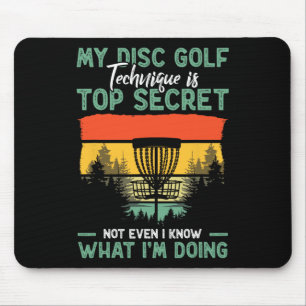 Tapis De Souris Golfeur de Disque Drôle Ma Technique de Golf de Di
