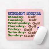 Tapis De Souris GOLFEUR de programme de retraite (Avec souris)