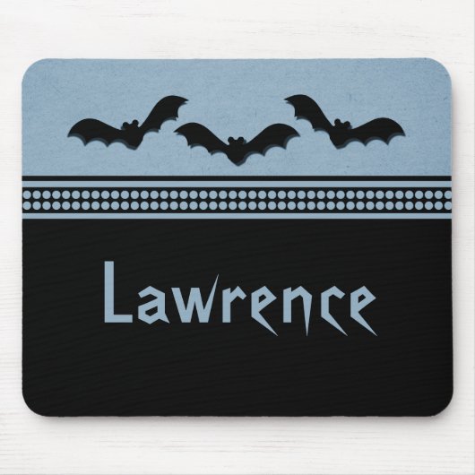 Tapis De Souris Gone Batty Halloween Mousepad, bleu clair (Devant)