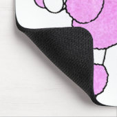 Tapis De Souris Gonflé le caniche rose (Coin)