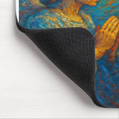 Tapis De Souris “Good and Evil – Abstract Angel and Demon Painting (Coin)