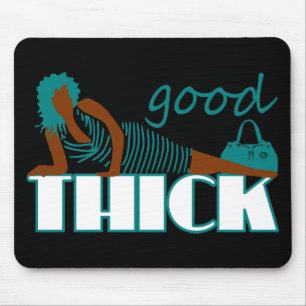 Tapis De Souris Good Thick - Femme en robe rayée noire