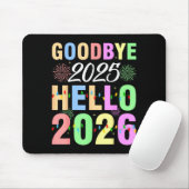 Tapis De Souris Goodbye 2025 Hello 2026 Christmas Lights Happy New (Avec souris)