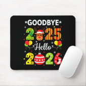 Tapis De Souris Goodbye 2025 Hello 2026 Happy New Year Christmas P (Avec souris)