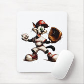 Tapis De Souris Goofy Cat Baseball Pitcher Monte (Avec souris)