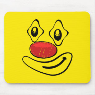 Tapis De Souris Goofy Clown visage jaune