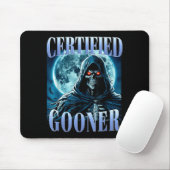 Tapis De Souris Goon Funny Gooning Meme Skeleton Certified Gooner  (Avec souris)