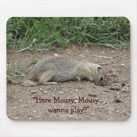 Tapis De Souris Gopher drôle, Mousepad faune chien des Prairies (Devant)