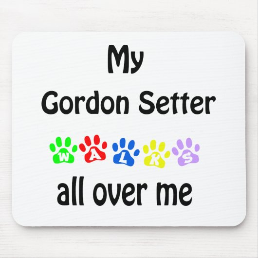 Tapis De Souris Gordon Setter Walks Design (Devant)
