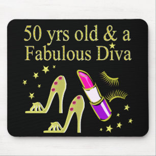 TAPIS DE SOURIS GORGEOUS GOLD 50E ANNIVERSAIRE DIVA DESIGN