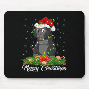Tapis De Souris Gorilla Amoureux des animaux Correspondant Santa C