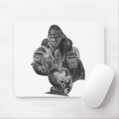 Tapis De Souris Gorilla Family Mouse Pad  ゴリラ家族のマウスパッド GorillaLife (Avec souris)