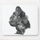 Tapis De Souris Gorilla Family Mouse Pad  ゴリラ家族のマウスパッド GorillaLife (Devant)