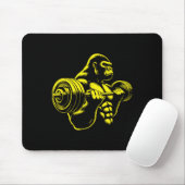 Tapis De Souris Gorilla Monkey Gym Weight Lifting Bodybuilding Wor (Avec souris)