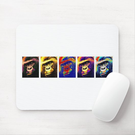 Tapis De Souris Gorillas Pop Art (Avec souris)