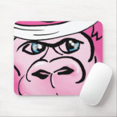 Tapis De Souris Gorille rose avec Sweat (Avec souris)