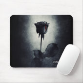 Tapis De Souris Goth Black Rose Dripping Blood (Avec souris)