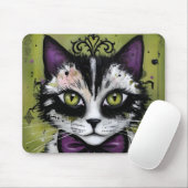 Tapis De Souris Goth Cat (Avec souris)