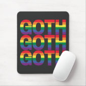 Tapis De Souris Goth LGBTQ+ Arc-en-ciel (Avec souris)