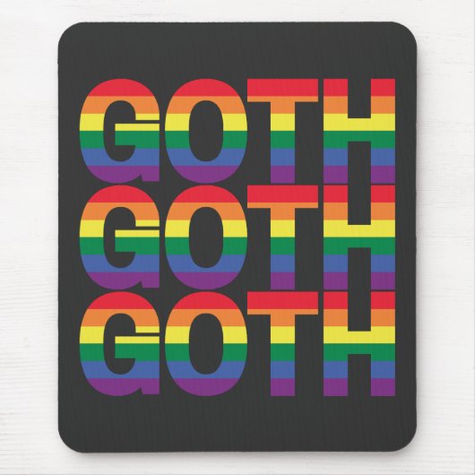 Tapis De Souris Goth LGBTQ+ Arc-en-ciel (Devant)