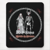 Tapis De Souris Goth Skeleton Mariage Souris (Devant)