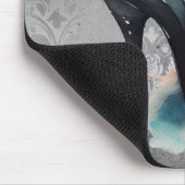 Tapis De Souris Goth Vogue Grunge | Turquoise Splash Stiletto haut (Coin)