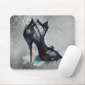Tapis De Souris Goth Vogue Grunge | Turquoise Splash Stiletto haut (Avec souris)