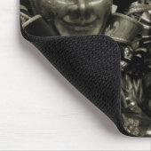 Tapis De Souris Gothic Dark Masquerade Masks Black and White (Coin)