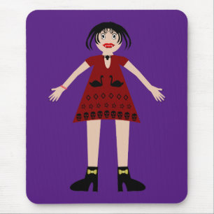 Tapis De Souris Gothique Halloween Vampire Lady
