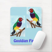 Tapis De Souris ~ Gouldian Finch ~ Art original ~ Pad souris (Avec souris)
