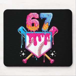 Tapis De Souris Goutte de baseball numéro 67 joueur ou 67e anniver