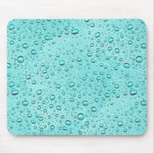 Tapis De Souris gouttelettes d'eau aquamarines