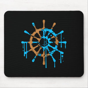 Tapis De Souris Gouvernail de bateau de marin Graffiti gouttes Voi