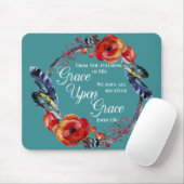 Tapis De Souris Grace Sur Grace Jean 1:16 Écriture (Avec souris)