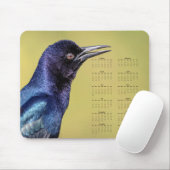 Tapis De Souris Grackle - Customizable full year 2026 calendar (Avec souris)