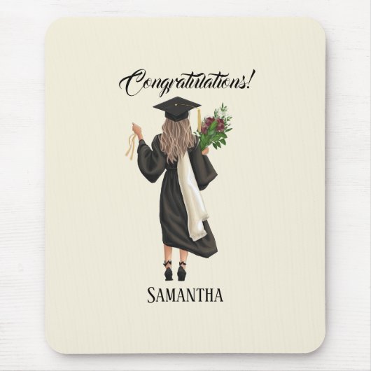 Tapis De Souris Graduation de l'aquarelle personnalisée (9) (Devant)