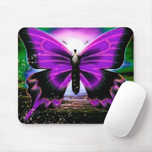 Tapis De Souris Graffite papillon (Avec souris)