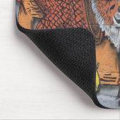 Tapis De Souris Graffiti à poisson orange bizarre (Coin)
