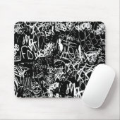 Tapis De Souris Graffiti Abstrait Collage Motif d'impression (Avec souris)