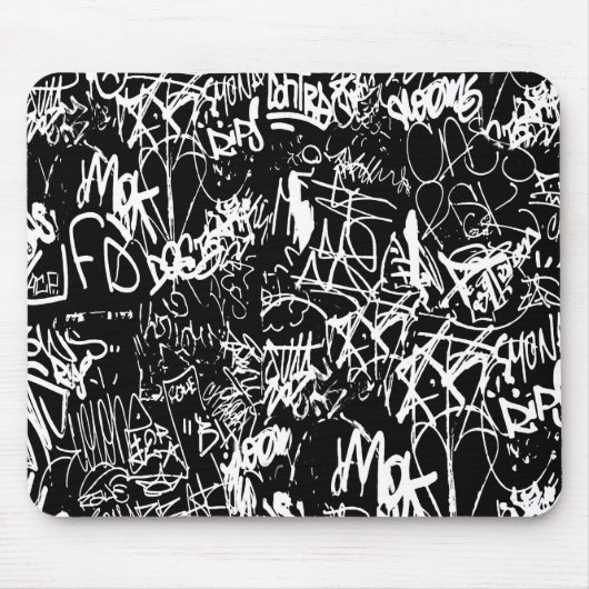 Tapis De Souris Graffiti Abstrait Collage Motif d'impression (Devant)