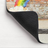 Tapis De Souris Graffiti Chien et Arc-en-ciel (Coin)